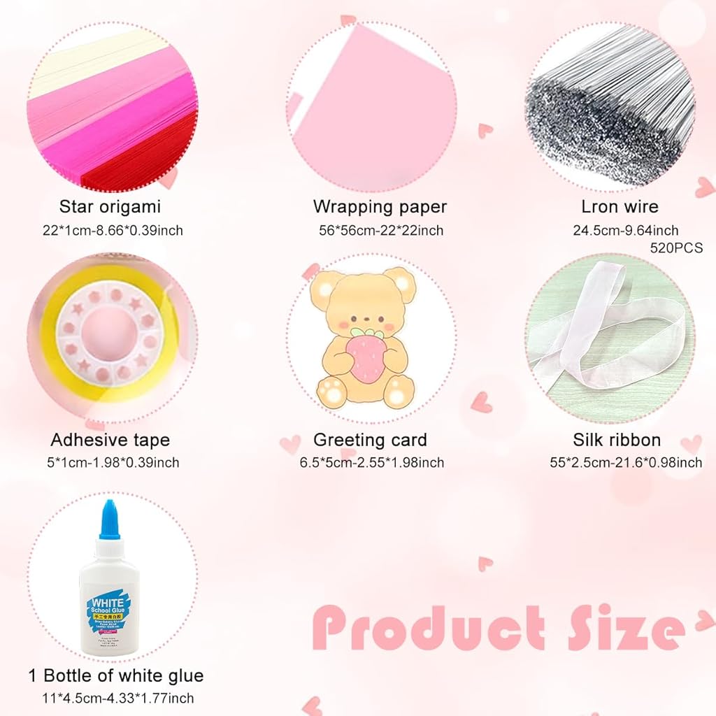 HASTHIP® Origami Stars Papers Pink Origami Paper Strips Pink Origami Paper Star Bouquet Handmade DIY Material Package Wishing Lucky Five-Pointed Star Origami Creative Birthday HASTHIP® Origami Stars Papers Pink Origami Paper Strips Pink Origami Paper Star Bouquet Handmade DIY Material Package Wishing Lucky Five-Pointed Star Origami Creative Birthday